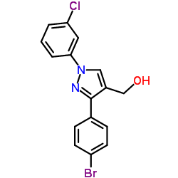 (3-(4-BROMOPHENYL)-1-(3-CHLOROPHENYL)-1H-PYRAZOL-4-YL)METHANOL picture