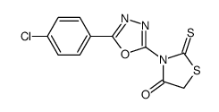 3-[5-(4-chlorophenyl)-1,3,4-oxadiazol-2-yl]-2-sulfanylidene-1,3-thiazolidin-4-one Structure