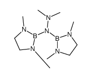 1,1-bis(1,3-dimethyl-1,3,2-diazaborolidin-2-yl)-2,2-dimethylhydrazine结构式