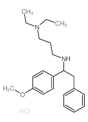 1,3-Propanediamine,N1,N1-diethyl-N3-[1-(4-methoxyphenyl)-2-phenylethyl]-, hydrochloride (1:2)结构式