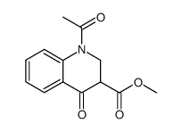 methyl 1-acetyl-1,2,3,4-tetrahydro-4-oxoquinoline-3-carboxylate结构式