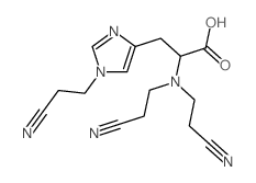 2-(bis(2-cyanoethyl)amino)-3-[1-(2-cyanoethyl)imidazol-4-yl]propanoic acid结构式