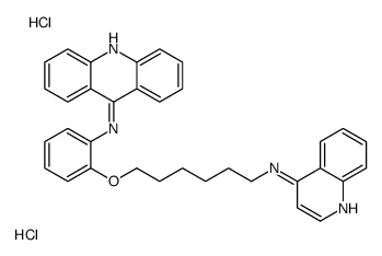 acridin-9-yl-[2-[6-(quinolin-4-ylazaniumyl)hexoxy]phenyl]azanium,dichloride Structure