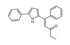 1-phenyl-1-(5-phenyl-1H-pyrrol-2-yl)pent-1-en-3-one Structure