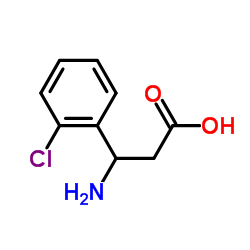 3-氨基-3-(2-氯苯基)丙酸结构式