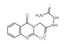 3(4H)-Quinazolineaceticacid, 2-methyl-4-oxo-, 2-(aminothioxomethyl)hydrazide Structure