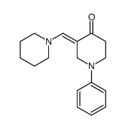 1-phenyl-3-piperidin-1-ylmethylene-piperidin-4-one结构式