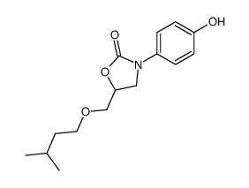 3-(4-hydroxyphenyl)-5-(3-methylbutoxymethyl)-1,3-oxazolidin-2-one Structure