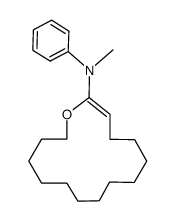 (Z)-N-methyl-N-phenyloxacyclopentadec-2-en-2-amine结构式