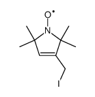 3-碘甲基-(1-氧-2,2,5,5-四甲基吡咯啉)结构式