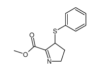 3-Phenylthio-1-pyrrolin-2-carbonsaeure-methylester结构式