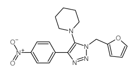 1-[3-(2-furylmethyl)-5-(4-nitrophenyl)triazol-4-yl]piperidine结构式