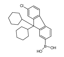 (7-chloro-9,9-dicyclohexylfluoren-2-yl)boronic acid Structure