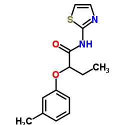 2-(3-Methylphenoxy)-N-(1,3-thiazol-2-yl)butanamide Structure