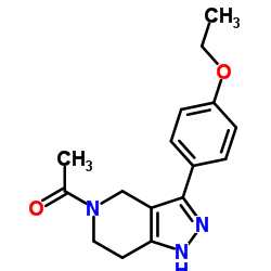 1-[3-(4-Ethoxyphenyl)-1,4,6,7-tetrahydro-5H-pyrazolo[4,3-c]pyridin-5-yl]ethanone Structure