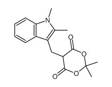 2,2-dimethyl-5-(1,2-dimethylindol-3-ylmethyl)-1,3-dioxane-4,6-dione Structure