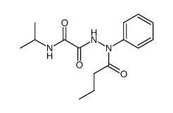 2-(N'-Butyryl-N'-phenyl-hydrazino)-N-isopropyl-2-oxo-acetamide结构式