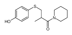 3-(4-hydroxyphenyl)sulfanyl-2-methyl-1-piperidin-1-ylpropan-1-one Structure