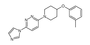 3-imidazol-1-yl-6-[4-(3-methylphenoxy)piperidin-1-yl]pyridazine Structure