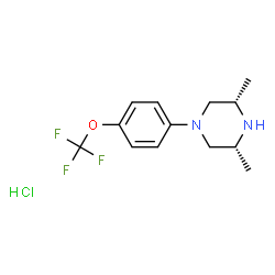 Cis-3,5-dimethyl-1-(4-(trifluoromethoxy)phenyl)piperazine hydrochloride structure