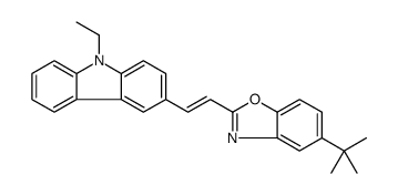 9H-Carbazole, 3-[2-[5-(1,1-dimethylethyl)-2-benzoxazolyl]ethenyl]-9-ethyl结构式