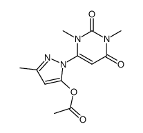 6-(5-acetoxy-3-methyl-pyrazol-1-yl)-1,3-dimethyl-1H-pyrimidine-2,4-dione结构式