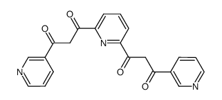 2,6-bis(3'-(3'-pyridyl)-1',3'-dioxopropyl)pyridine Structure