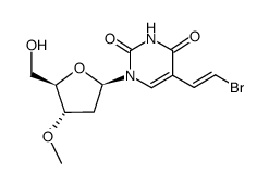 (E)-5-(2-bromovinyl)-2'-deoxy-3'-O-methyluridine Structure