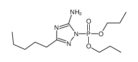 2-dipropoxyphosphoryl-5-pentyl-1,2,4-triazol-3-amine结构式