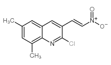 E-2-CHLORO-6,8-DIMETHYL-3-(2-NITRO)VINYLQUINOLINE结构式