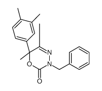 3-benzyl-6-(3,4-dimethylphenyl)-5,6-dimethyl-1,3,4-oxadiazin-2-one Structure