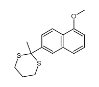 2-(5-methoxynaphthalen-2-yl)-2-methyl-1,3-dithiane Structure