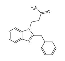 3-(2-benzyl-benzimidazol-1-yl)-propionic acid amide结构式