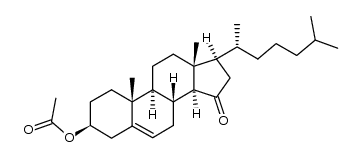 (3S,8R,9S,10R,13R,14S,17R)-10,13-dimethyl-17-((R)-6-methylheptan-2-yl)-15-oxo-2,3,4,7,8,9,10,11,12,13,14,15,16,17-tetradecahydro-1H-cyclopenta[a]phenanthren-3-yl acetate结构式