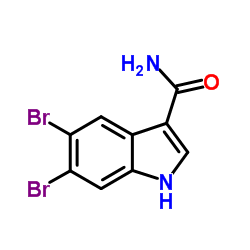 5,6-Dibromo-1H-indole-3-carboxamide结构式