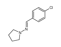 N-(4-chlorobenzylidene)pyrrolidin-1-amine Structure