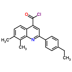 2-(4-Ethylphenyl)-7,8-dimethyl-4-quinolinecarbonyl chloride structure