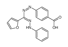 4-[[N-anilino-C-(furan-2-yl)carbonimidoyl]diazenyl]benzoic acid Structure