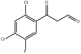 3-(2,4-二氯-5-氟苯基)-3-氧代丙醛结构式