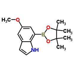 5-Methoxy-7-(4,4,5,5-tetramethyl-1,3,2-dioxaborolan-2-yl)-1H-indole Structure