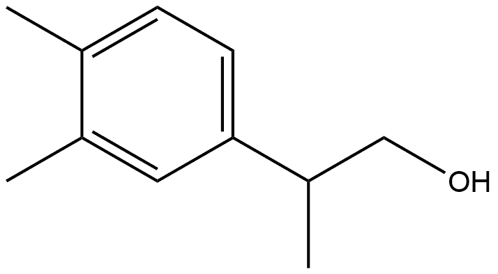 Benzeneethanol, β,3,4-trimethyl- Structure