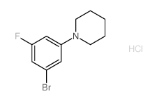 1-(3-Bromo-5-fluorophenyl)piperidine hydrochloride Structure