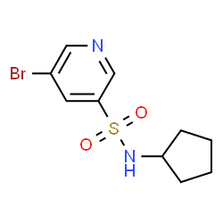 5-bromo-N-cyclopentylpyridine-3-sulfonamide Structure