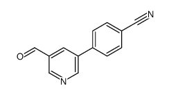 4-(5-formylpyridin-3-yl)benzonitrile结构式