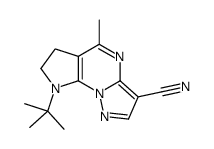 8-tert-butyl-6,7-dihydropyrrolo(3,2-e)-5-methylpyrazolo(1,5-a)pyrimidine-3-carbonitrile结构式