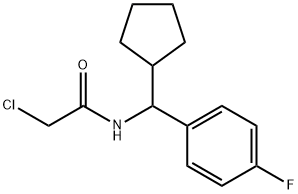 2-氯-N-[环戊基(4-氟苯基)甲基]乙酰胺结构式