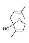 4-methyl-5-(3-methylbut-2-enyl)-2H-furan-5-ol Structure