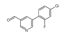 5-(4-chloro-2-fluorophenyl)pyridine-3-carbaldehyde structure