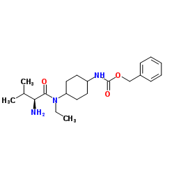 Benzyl {4-[ethyl(L-valyl)amino]cyclohexyl}carbamate Structure