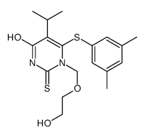 5-isopropyl-1-((hydroxyethoxy)methyl)-6-(3,5-dimethylphenythio)-2-thiouracil structure